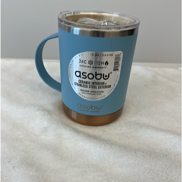 Asobu 12 oz Vacuum Insulated Ultimate Coffee Mug Baby Blue - Picture 2 of 9